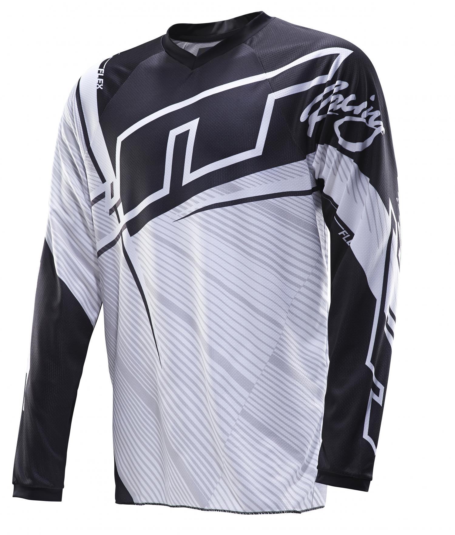 Motocross Jersey JT Racing 2014 Flex Black/White - Image 1