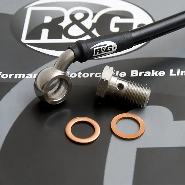 Front Stainless Steel Braided Hoses R&G                    []
