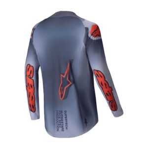 Alpinestars Supertech Lipan Motocross Jersey Gray/Orange Fluoro - Image 2