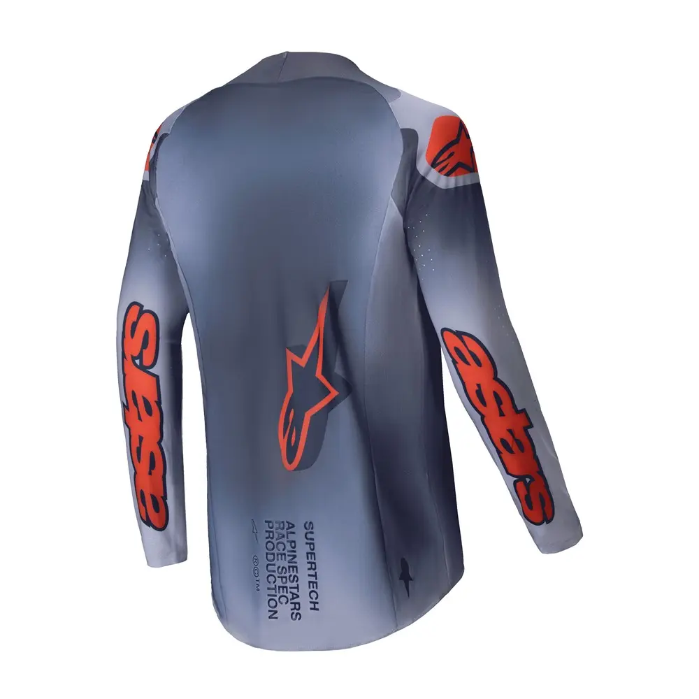 Alpinestars Supertech Lipan Motocross Jersey Gray/Orange Fluoro