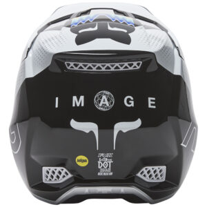 Fox V3 RS RELM Motocross Helmet ECE Black/White - Image 3