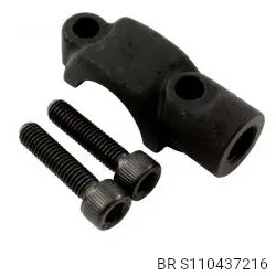 VERTICAL MASTER CYLINDER CLAMP BLACK MIRROR MOUNT 10mm LH THREAD