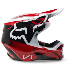 Fox V1 Leed MIPS ECE Motocross Helmet Flo Red - Image 2