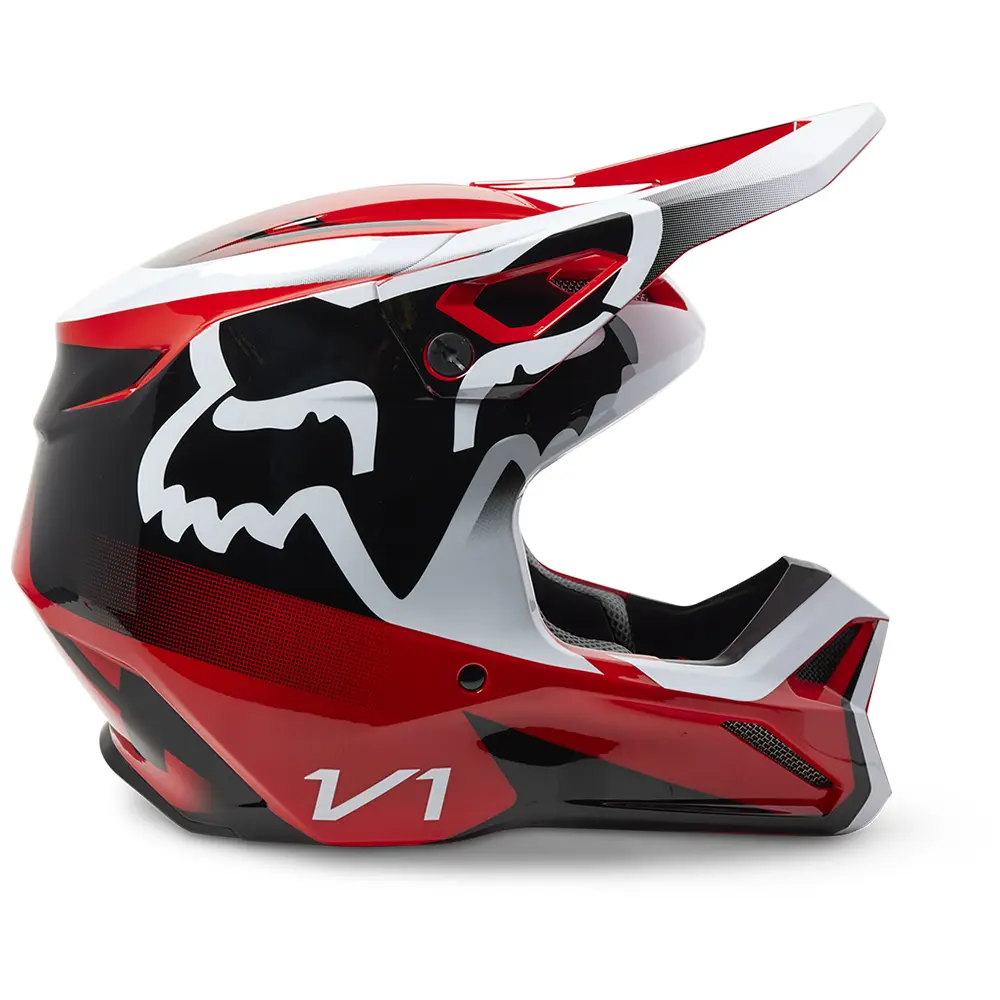 Fox V1 Leed MIPS ECE Motocross Helmet Flo Red