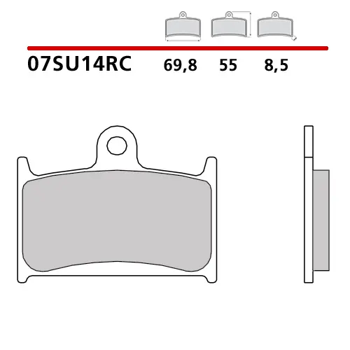 BRAKE PADS FRONT TRACK CARBON CERAMIC - SUZUKI GSX-R 750 '86-'95