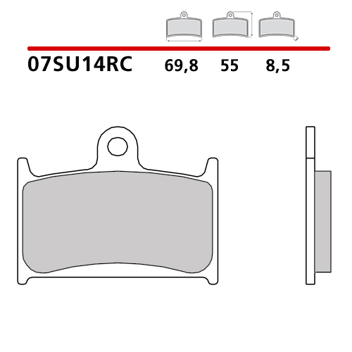 BRAKE PADS FRONT TRACK CARBON CERAMIC - SUZUKI GSX-R 750 '86-'95 - Image 1