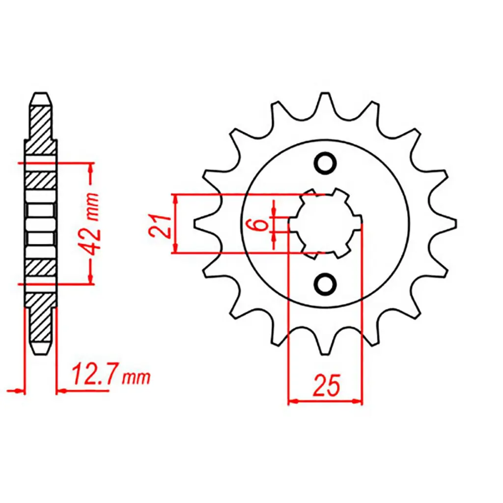 SPKT FRONT OE STEEL 288 17T #530