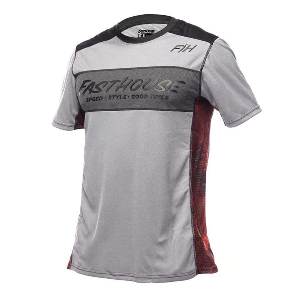 Fasthouse Acadia Short Sleeve Jersey Heather Gray - Image 1