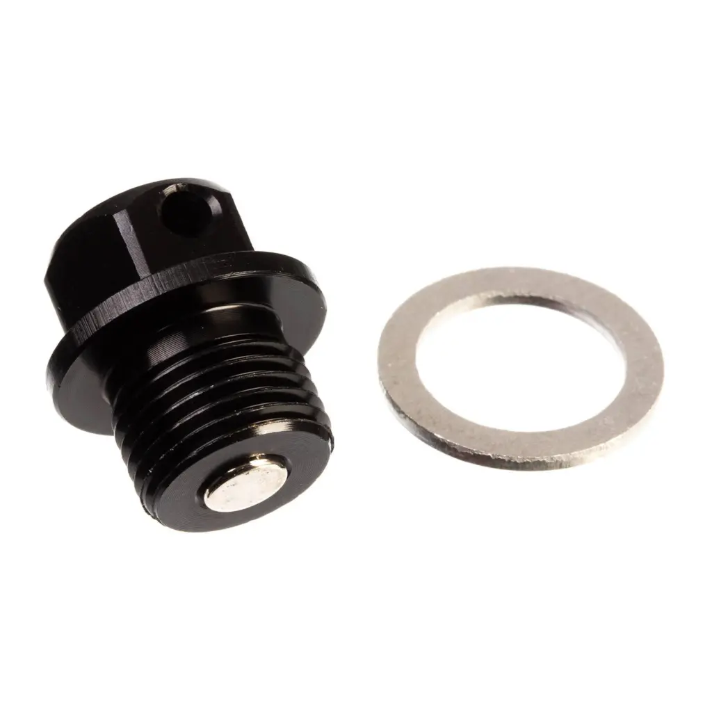 WHITES MAGNETIC SUMP PLUG BLK M14 x 10 - P1.25