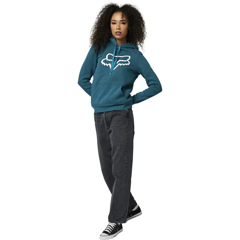 Fox Boundary Pullover Fleece Hoody Ladies Heather Maui Blue
