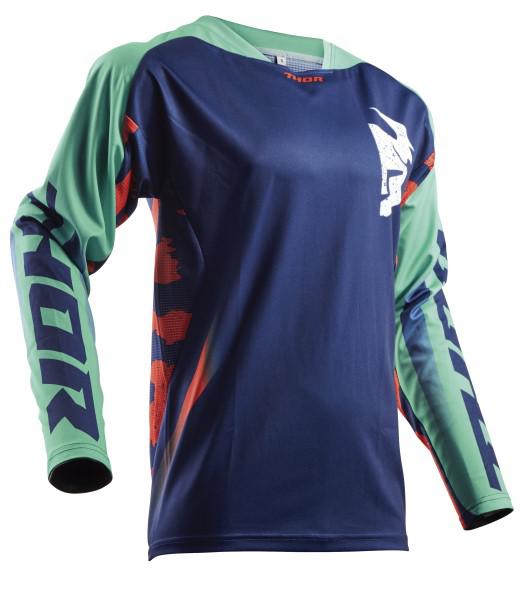 Motocross Jersey Thor  Fuse Rampant Navy Teal - Image 1