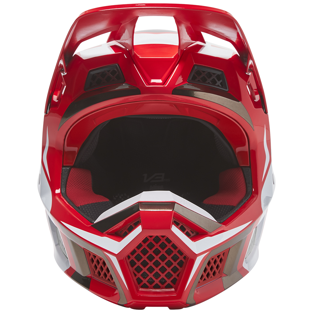 Fox V3 RS Mirer Red Motocross Helmet - Image 5