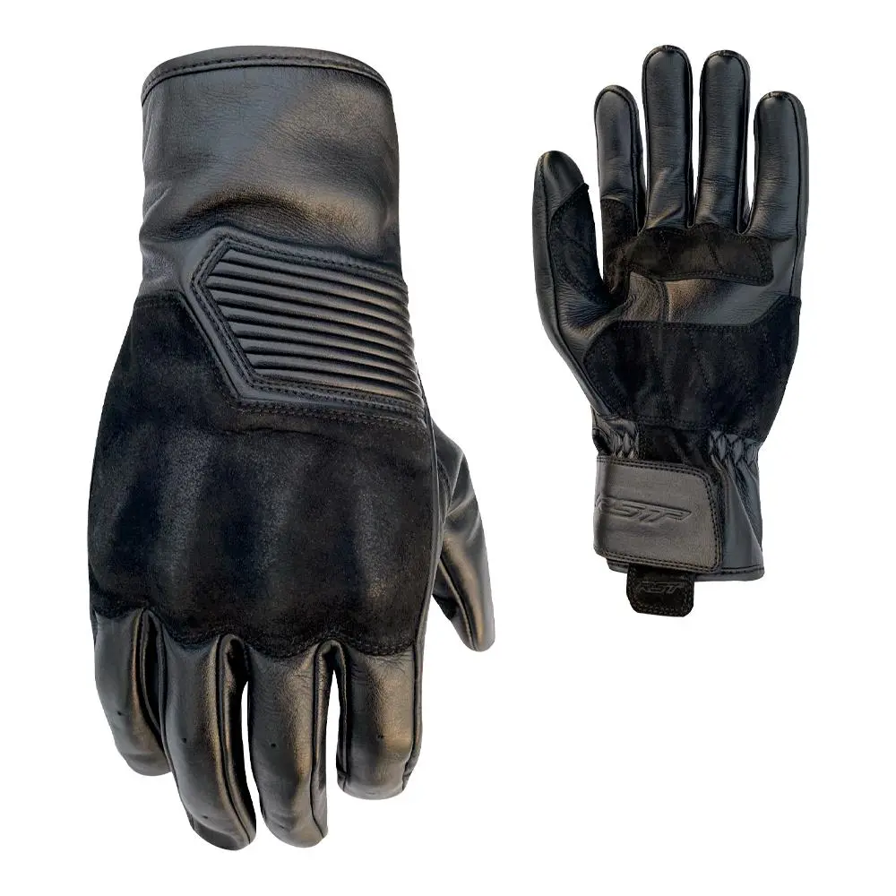 RST Crosby CE Leather Road Glove Black