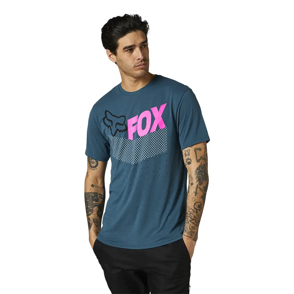 Fox Trice Tech Slate Blue Tee
