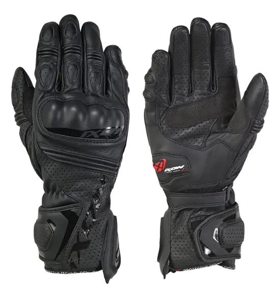 Ixon RS TEMPO AIR Sport Leather Road Gloves Black