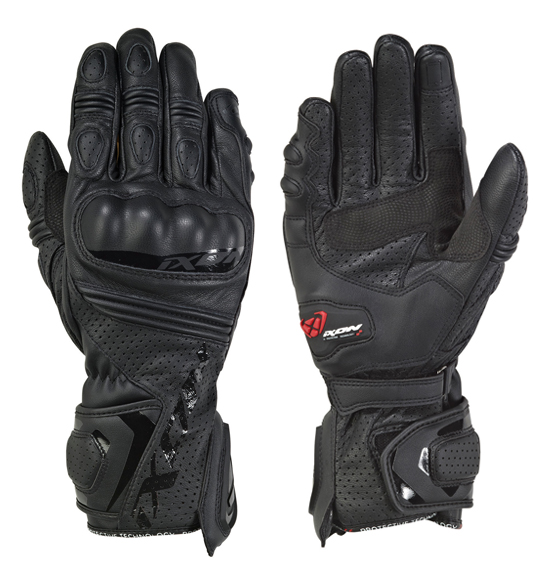 Ixon RS TEMPO AIR Sport Leather Road Gloves Black - Image 1