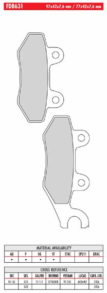 FERODO BRAKE BPADS FA261 - Image 57