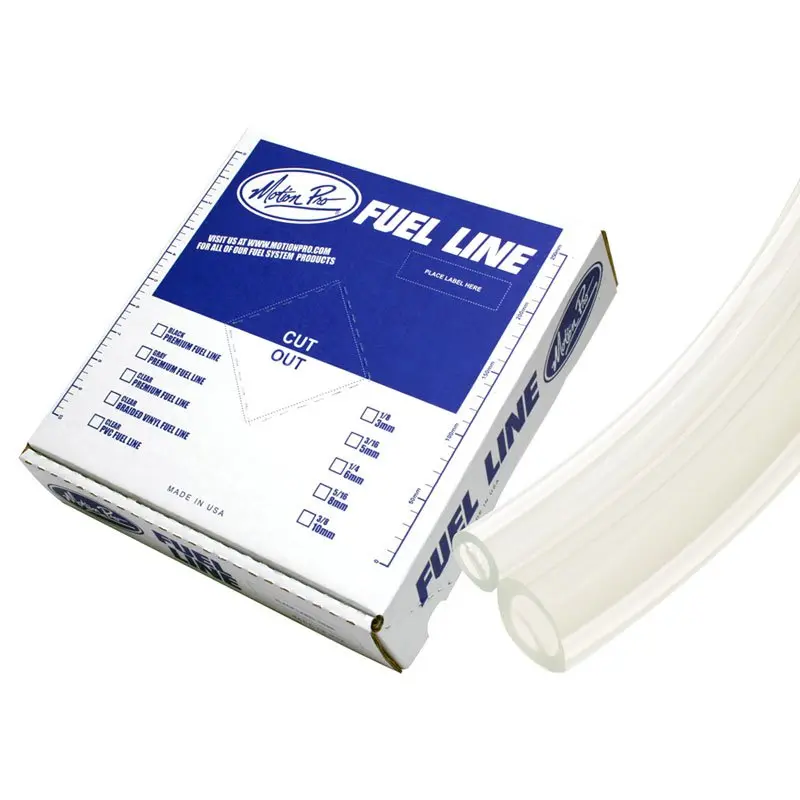 MOTION PRO FUEL HOSE PREMIUM CLR 8mm 25ft INDENT