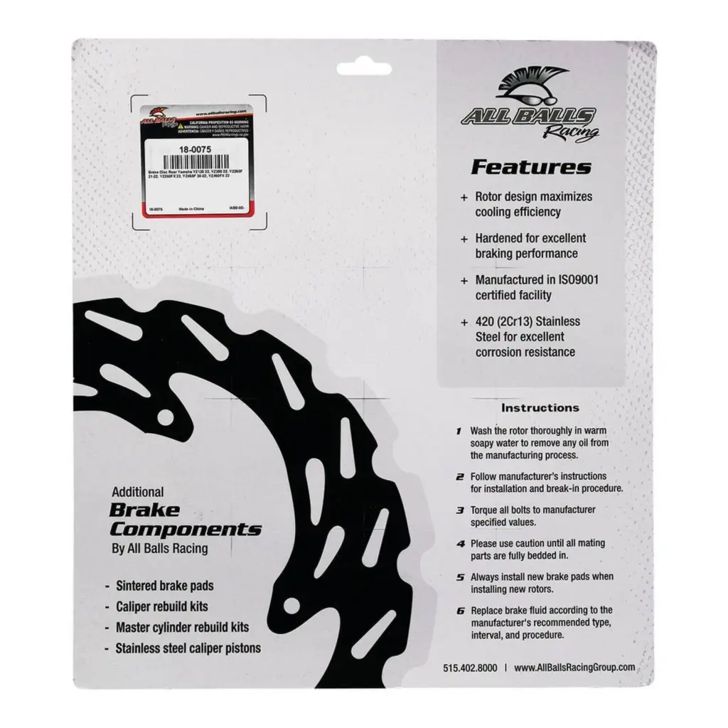 Brake Disc Rear 18-0075