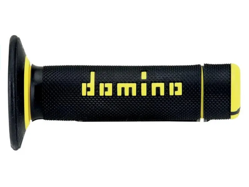 MX/E GRIPS KNURL/WAFFLE 120/123mm BLACK/YELLOW CLOSED