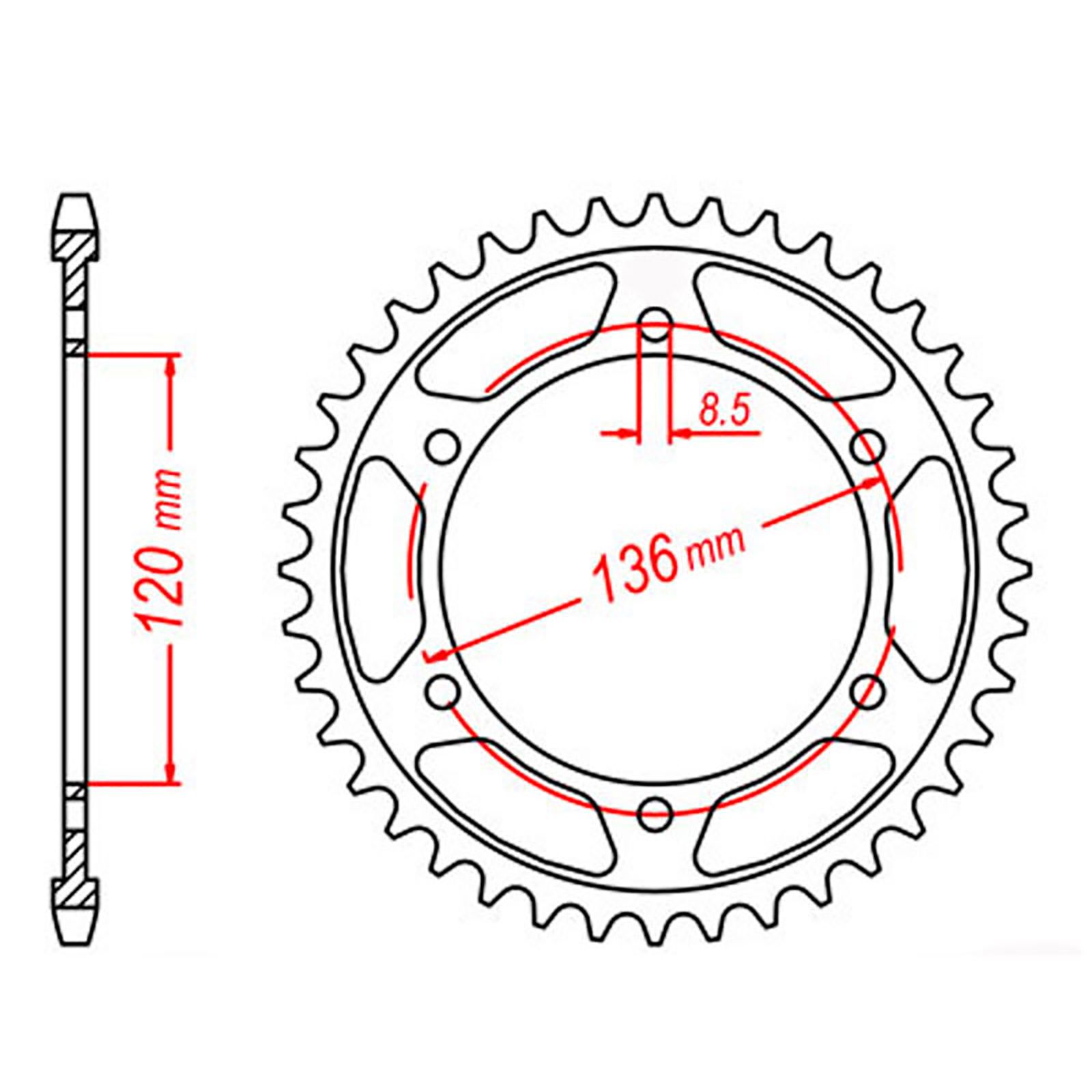 SPKT REAR OE STEEL 862 45T #530 - Image 1