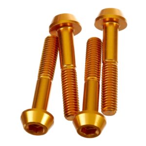 DRC ALUMINUM M6 TAPER BOLTS 35MM GOLD 4PCS - Image 2