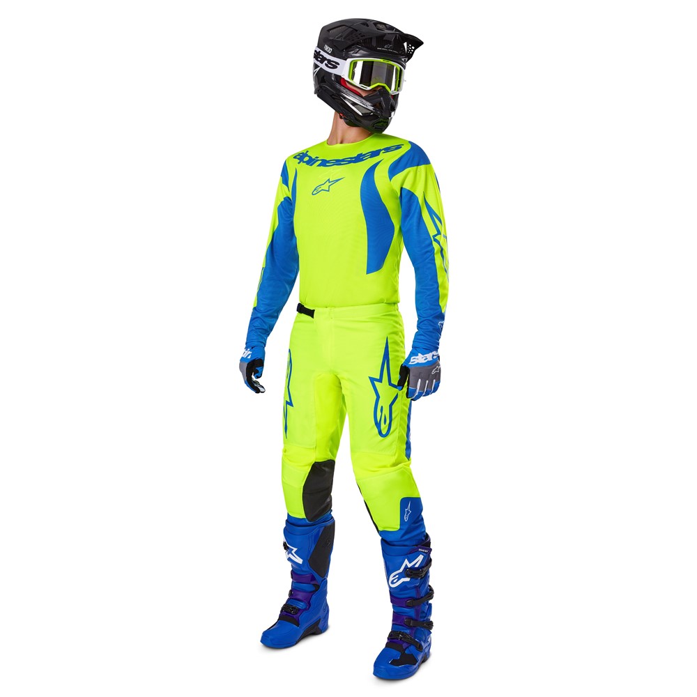 Alpinestars Fluid Haul Motocross Pants Yellow Fluoro/Blue - Image 4