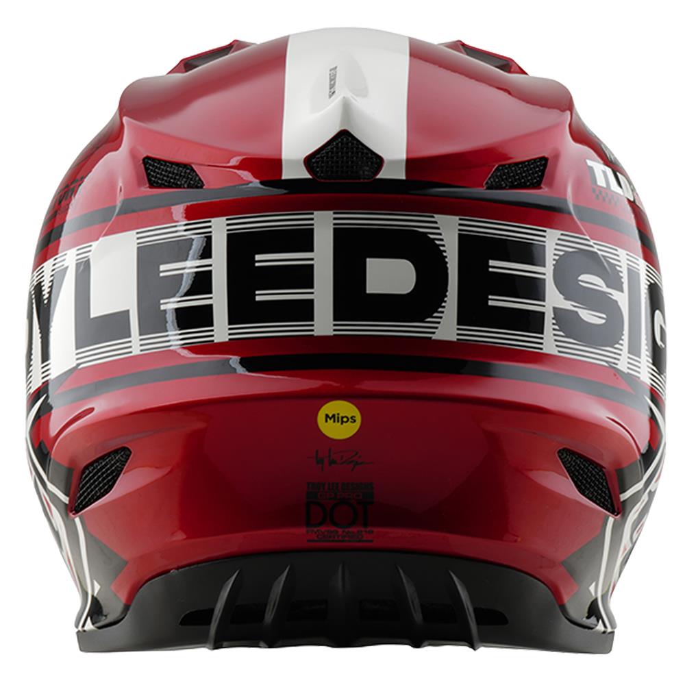 Troy Lee Designs FP Pro Fifty-50 Motocross Helmet White/Red - Image 2