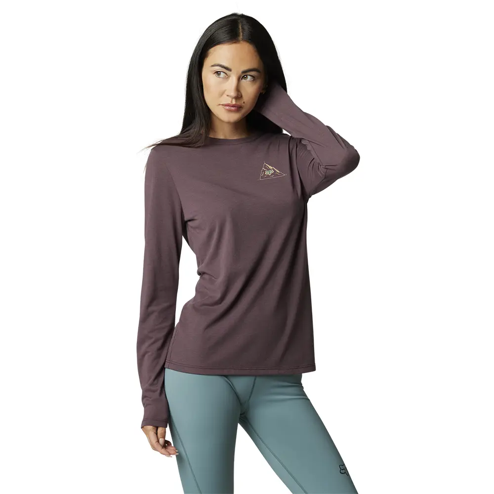 Fox Womens Finisher LS Tech Tee Purple