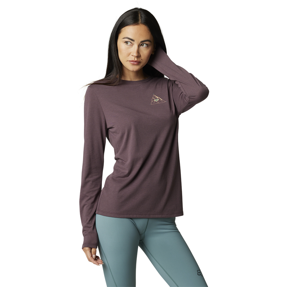 Fox Womens Finisher LS Tech Tee Purple - Image 2
