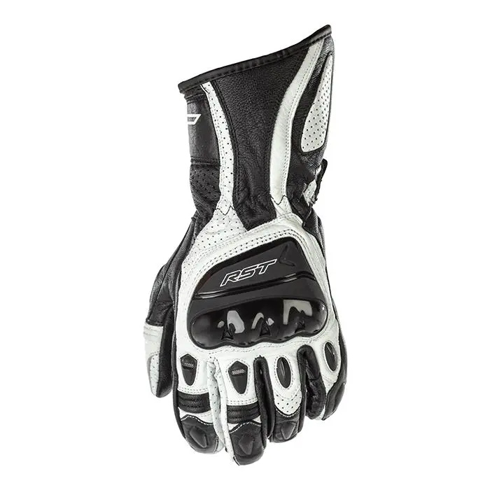 RST R-18 SEMI SPORT CE LEATHER GLOVE [BLACK/WHITE] 07 XS