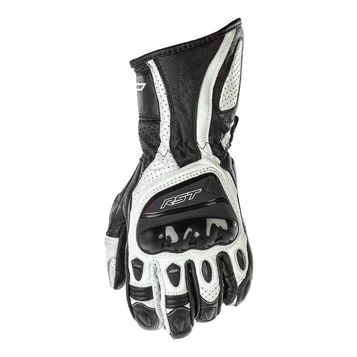 RST R-18 SEMI SPORT CE LEATHER GLOVE [BLACK/WHITE] 07 XS - Image 1