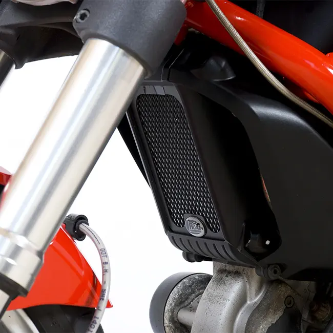 Oil Cooler Guard Ducati Red R&G                            []