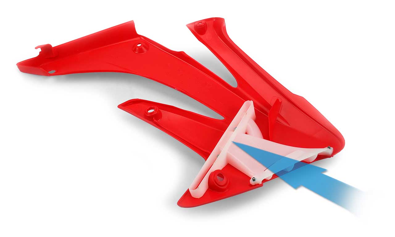 PF RAD SHROUD RED CRF450 04-08 - Image 2