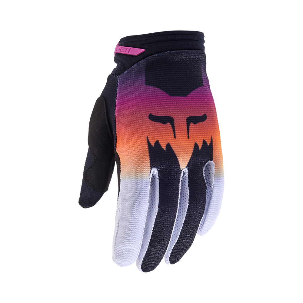 Fox 180 Flora Motocross Gloves Youth Girls Black/Pink - Image 1