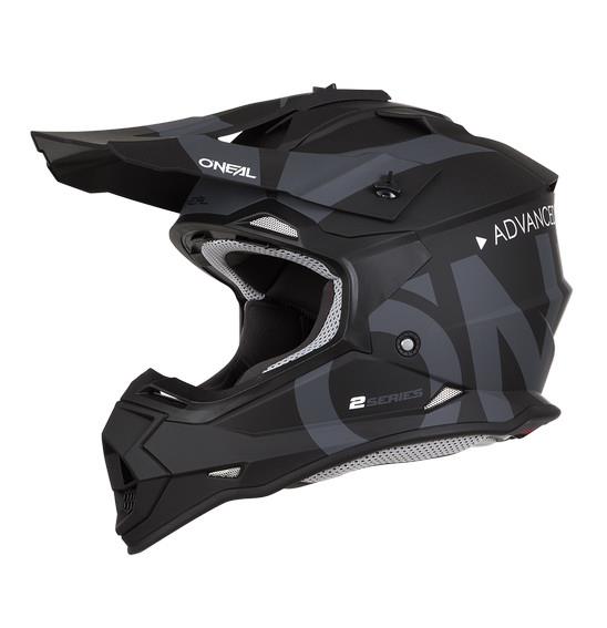 Oneal 2SRS Slick Motocross Helmet Black/Grey - Image 1