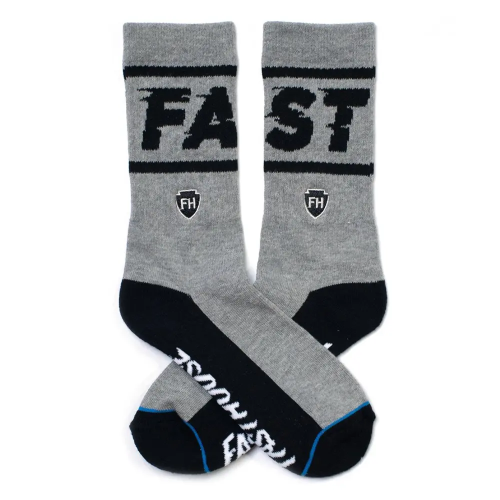 Fasthouse Bronson Socks Grey/Black - One Size