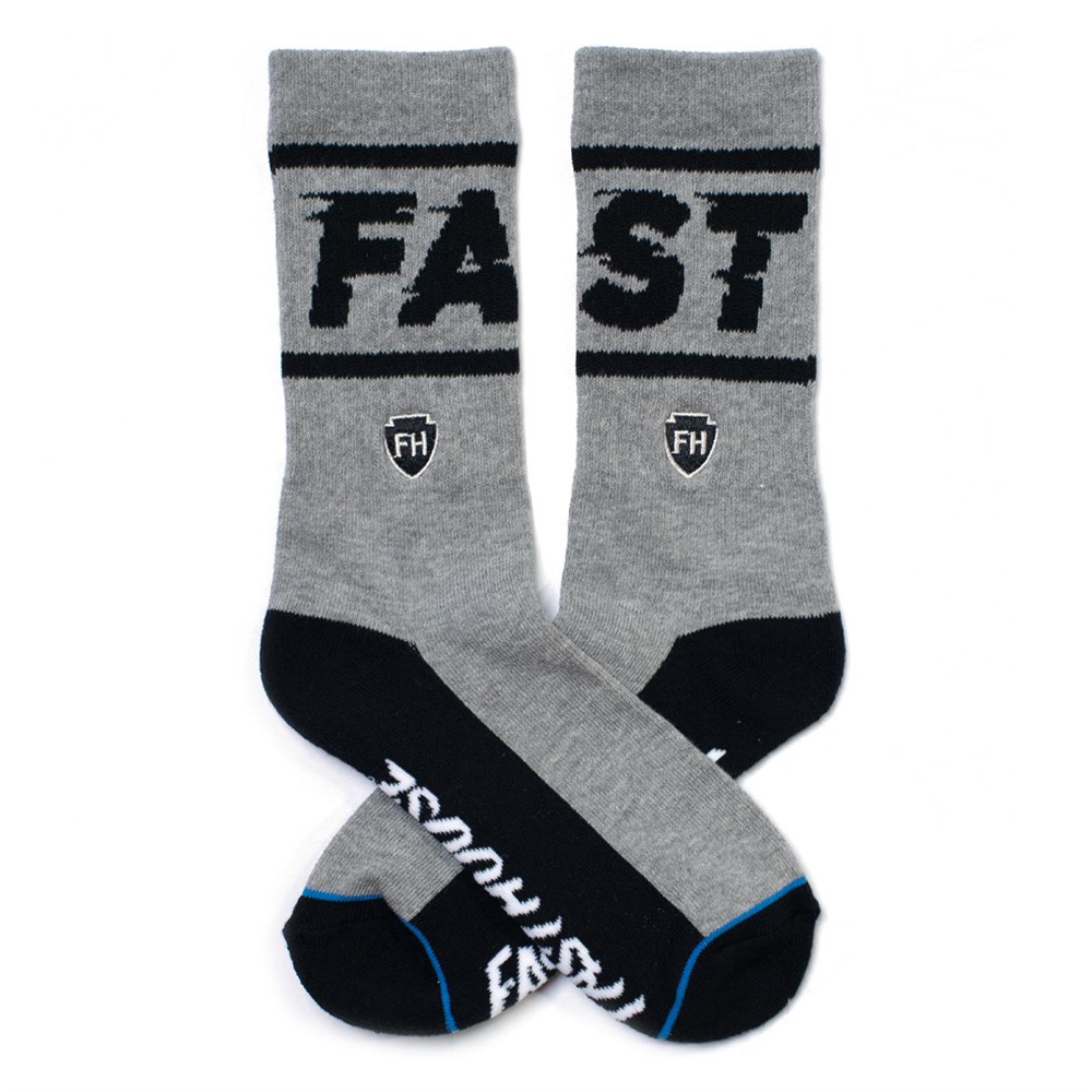 Fasthouse Bronson Socks Grey/Black - One Size - Image 2