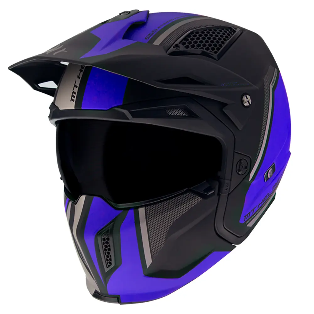 MT Streetfighter SV Twin Open Face Helmet Matte Blue