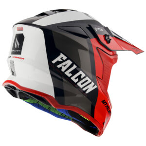 MT Falcon Motocross Helmet Warrior Gloss Pearl Red - Image 2
