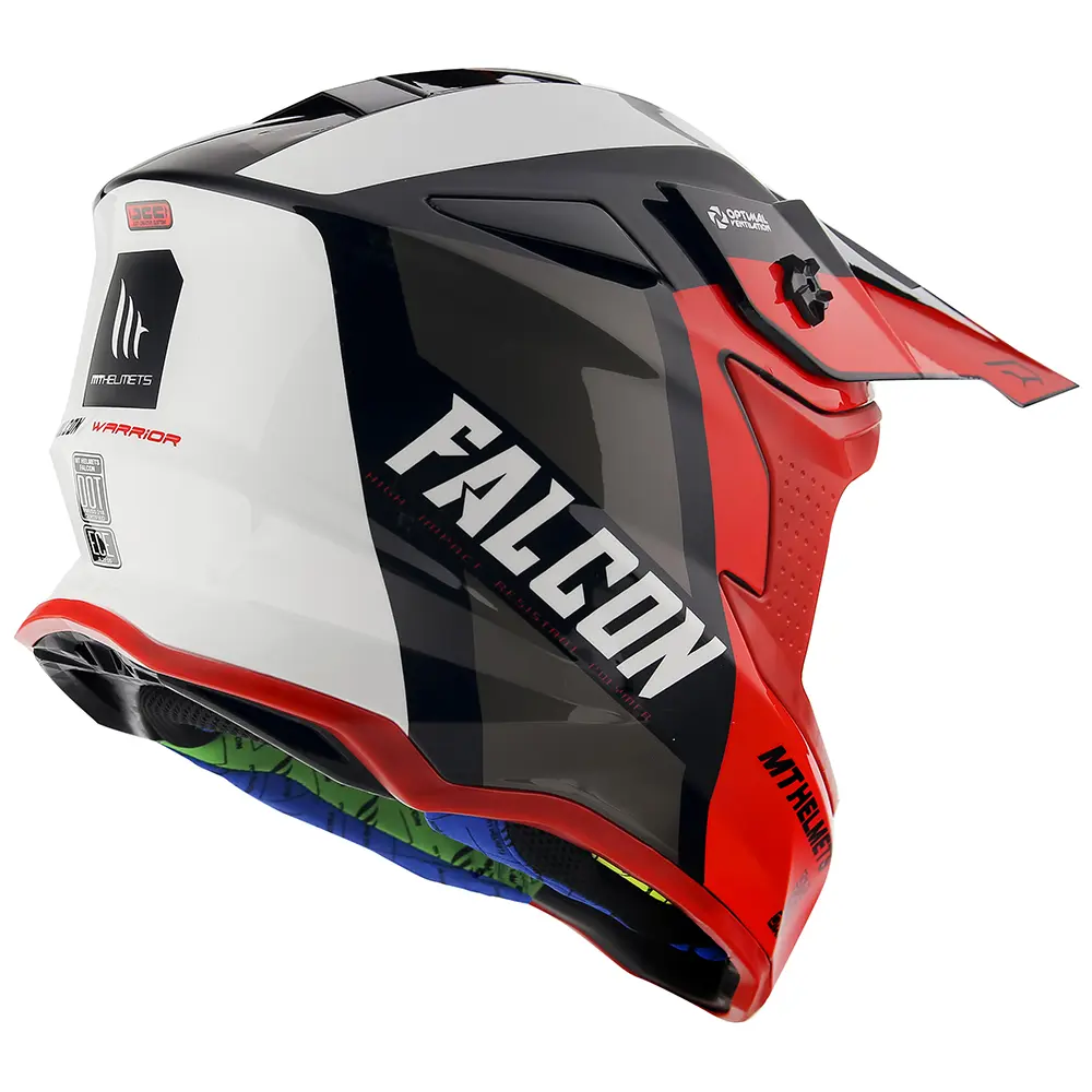 MT Falcon Motocross Helmet Warrior Gloss Pearl Red