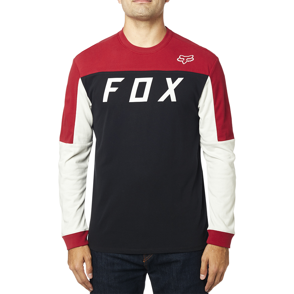 Fox Grizzled Airline Black/Red Knit Top - Image 1