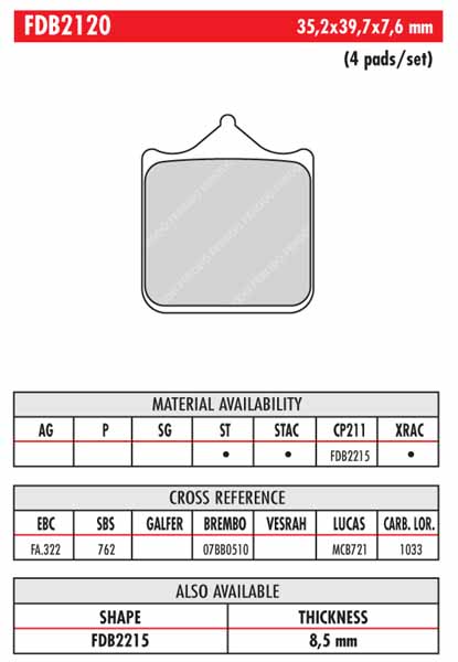 FERODO BRAKE BPADS FA88 - Image 104