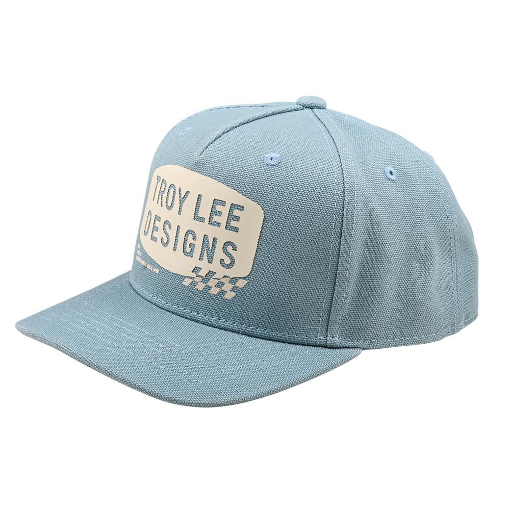 Troy Lee Designs Stamp Curved Snapback Smoke Blue - Image 1