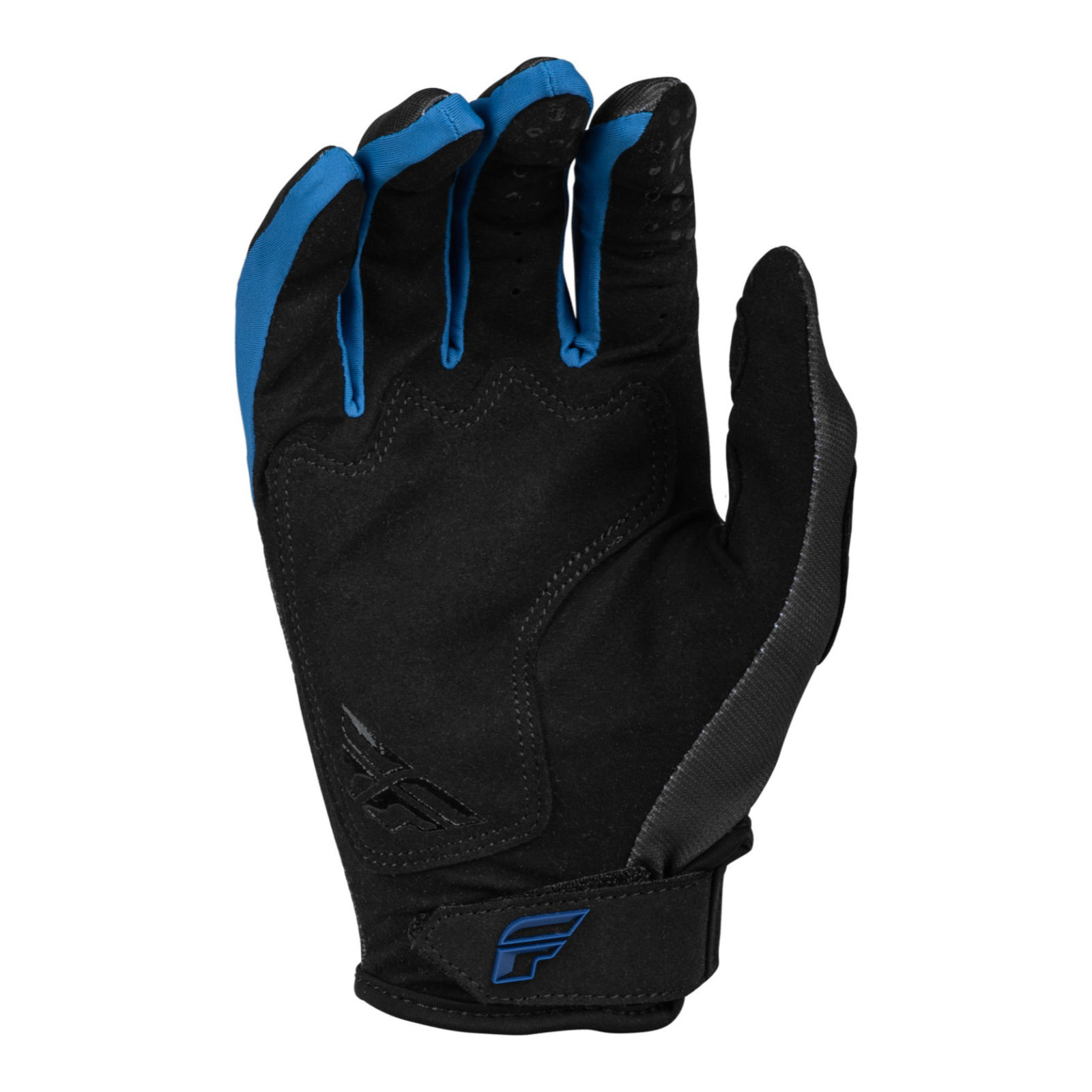 FLY Racing Kinetic Motocross Gloves Youth Charcoal / Neon Green / True Blue - Image 2