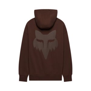 Fox Head Heavyweight Fleece Pullover Hoodie Coffee - Image 2