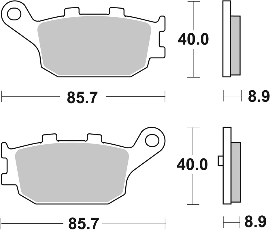 SBS 158MS Front/Rear Brake Pads - Image 1