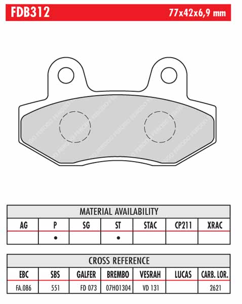 FERODO BRAKE BPADS 312ST - Image 24