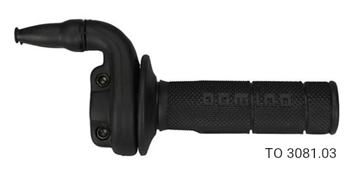 MX/E THROTTLE/GRIPS ALU BLACK 3.1D./mm 63mm MAX DESMO KRE 4 STROKE - Image 3