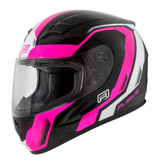 Rjays Grid Road Helmet Gloss Black/Pink - Image 1